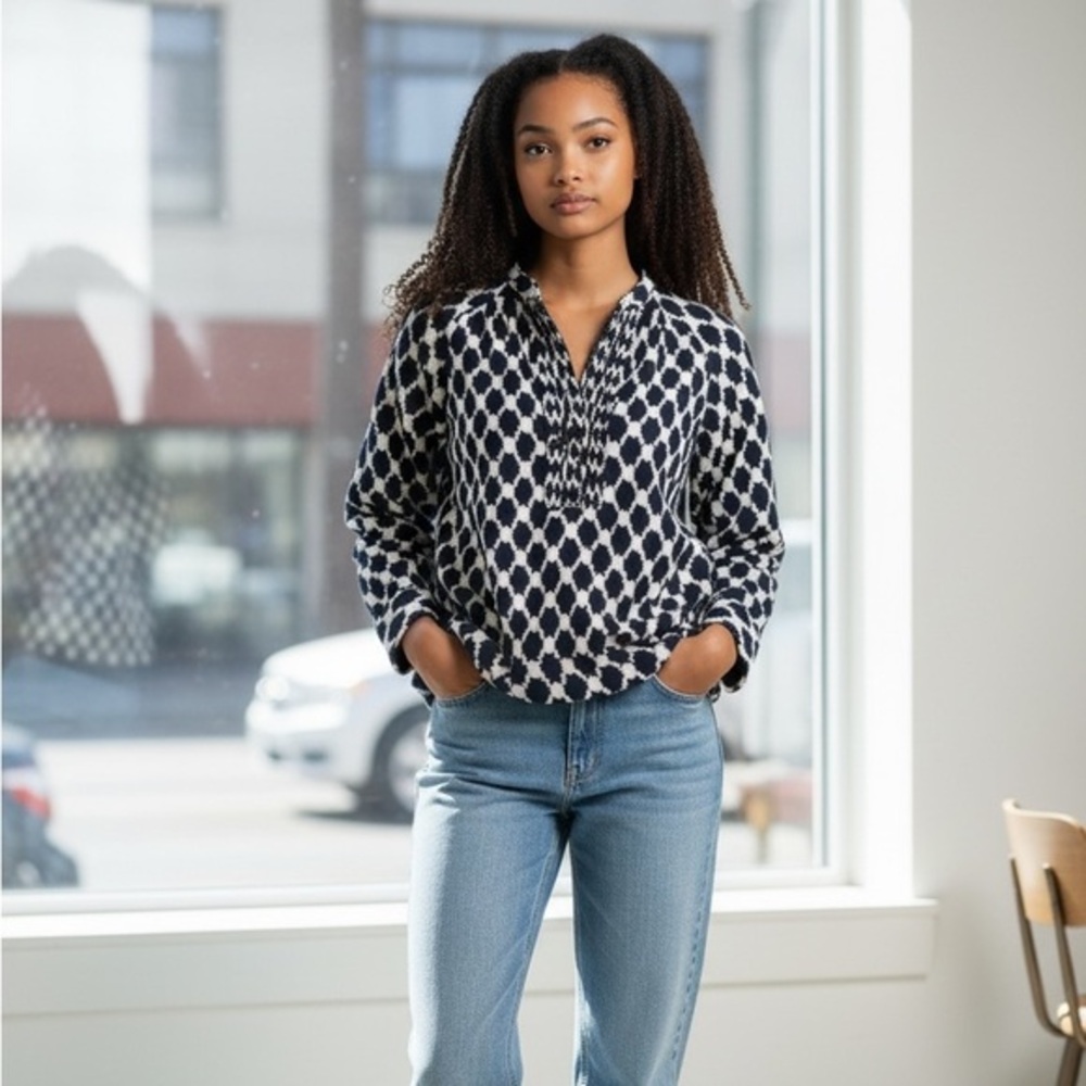 J. Crew V Neck Blouse